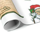 covider Weihnachtssanta-Claus-Impfstoff frech Geschenkpapier (Rolleneckpunkt)