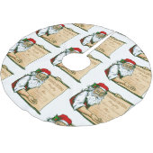 covider Weihnachtssanta-Claus-Impfstoff frech Polyester Weihnachtsbaumdecke (Schrägansicht)