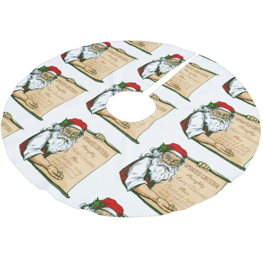 covider Weihnachtssanta-Claus-Impfstoff frech Polyester Weihnachtsbaumdecke (Schrägansicht)