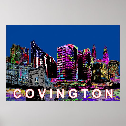 Covington, Kentucky in Graffiti Poster (Vorne)