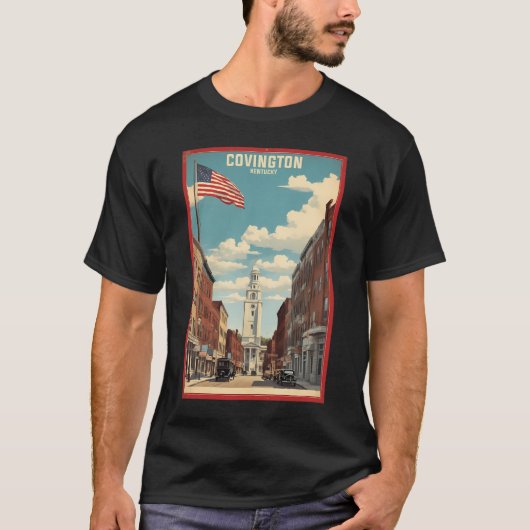 Covington Kentucky Usa Vintage Tourismus T-Shirt (Vorderseite)