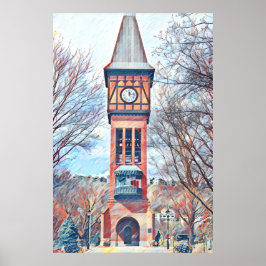 Covington, KY Goebel Park Clock Tower Malerei Poster