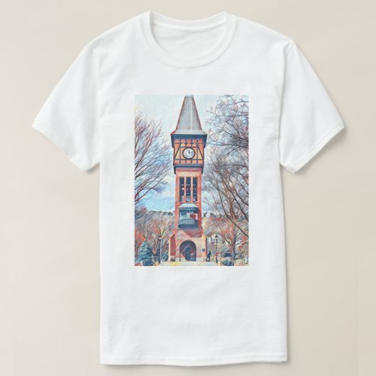 Covington, KY Goebel Park Clock Tower Malerei T-Shirt (Design vorne)