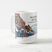 Covington, VA Winter Edition Weihnachtsgrüße Kaffeetasse (Vorderseite Links)