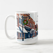 Covington, VA Winter Edition Weihnachtsgrüße Kaffeetasse (Links)