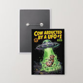 Cow Abducted by a UFO #1 Button (Vorderseite/Rückseite)