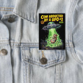 Cow Abducted by a UFO #1 Button (Insitu)