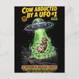Cow Abducted by a UFO #1 Feiertagspostkarte