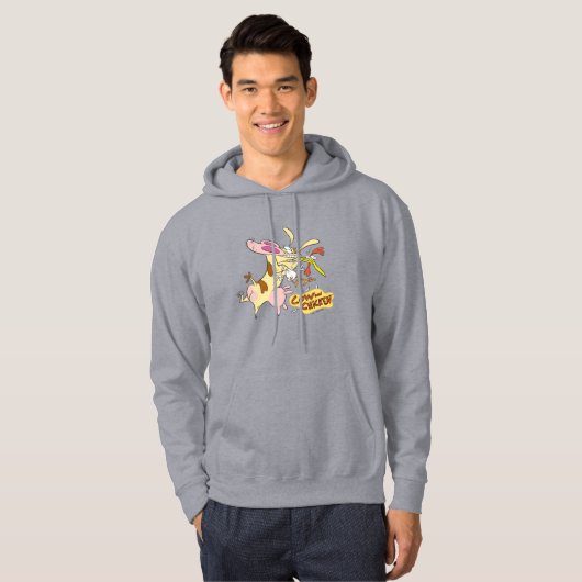 Cow and Chicken Hug Graphic Hoodie (Vorne ganz)