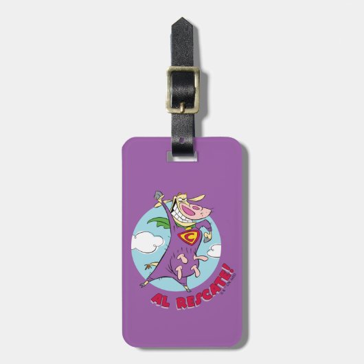 Cow and Chicken Super Cow Al Rescate! Gepäckanhänger (Vorderseite vertikal)