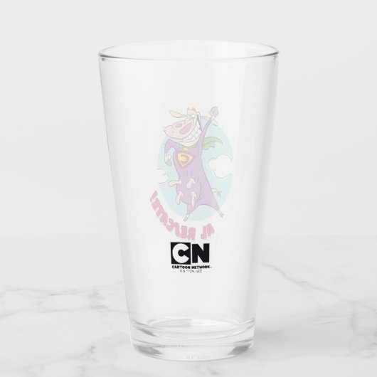 Cow and Chicken Super Cow Al Rescate! Glas (Rückseite)