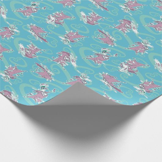 Cow and Chicken Super Cow Pattern Geschenkpapier (Ecke)