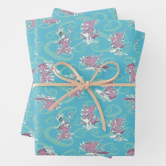 Cow and Chicken Super Cow Pattern Geschenkpapier Set (Beispiel)