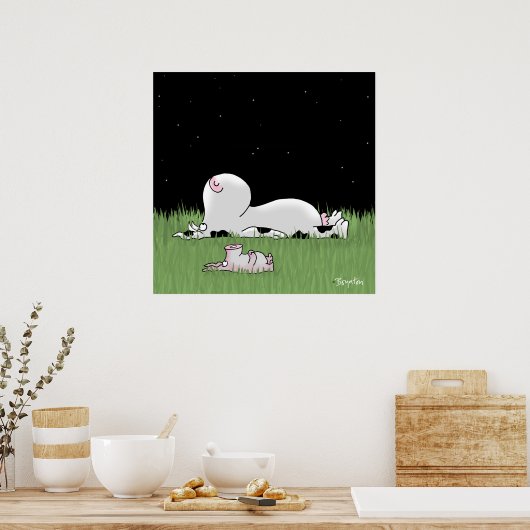 Cow and Pig Meteor Watch Poster (Küche)