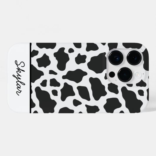 Cow Animal Print Custom Curry Name Case-Mate iPhone Hülle (Rückseite (Horizontal))