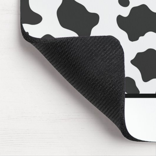 Cow Animal Print Custom Curry Name Mousepad (Ecke)