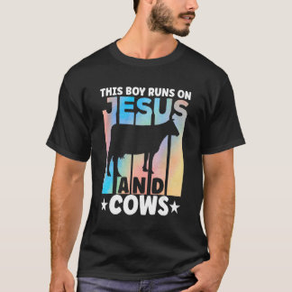 Cow Apparel Farmer Cows Lover for Boys T-Shirt