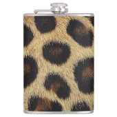 Cow Black White Spots Fur Flachmann (Vorderseite)