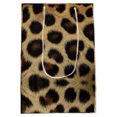 Cow Black White Spots Fur Mittlere Geschenktüte (Rückseite)