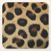 Cow Black White Spots Fur Rechteckiger Pappuntersetzer (Vorderseite)