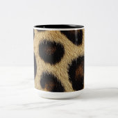Cow Black White Spots Fur Zweifarbige Tasse (Mittel)