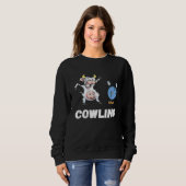 Cow Bowling Ball Bowler Strike Bowling Pin Funny B Sweatshirt (Vorne ganz)