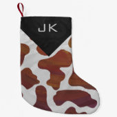 Cow Brown and White Print Patches Kleiner Weihnachtsstrumpf (Vorderseite)
