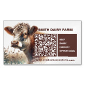Cow Business QR-Kartenmagnet Magnetische Visitenkarte (Vorderseite)