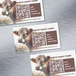 Cow Business QR-Kartenmagnet Magnetische Visitenkarte