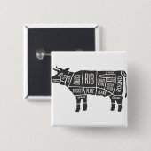 Cow Butcher Chart Button (Vorne & Hinten)