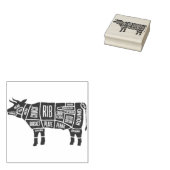 Cow Butcher Chart Gummistempel (Stempel)