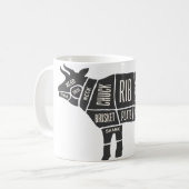 Cow Butcher Chart Kaffeetasse (Vorderseite Links)