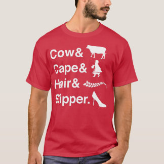 Cow Cape Hair & Slipper High School Theatre Music T-Shirt