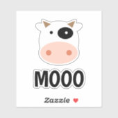 Cow Cartoon Vinyl Aufkleber (Blatt)