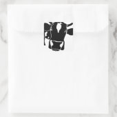 cow cattle kuh fleckvieh milk cowboy farmer quadratischer aufkleber (Tasche)