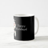 Cow Cheerful Christmas Winter Kaffeetasse (VorderseiteRechts)