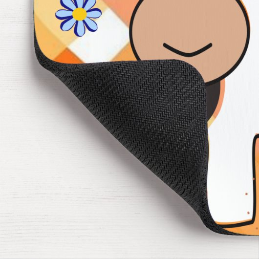 Cow Chevron Blue Flowers Mouse Pad! Mouse Pad Mousepad (Ecke)