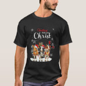 Cow Christmas Begins With Christ Cow Christmas T-Shirt (Vorderseite)
