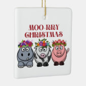 COW CHRISTMAS MERRY CHRISTMAS XMAS KERAMIKORNAMENT (Rechts)