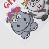 COW CHRISTMAS MERRY CHRISTMAS XMAS SEIDENPAPIER (Ausschnitt)