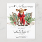 Cow Christmas Winter Baby Shower Budget (Vorderseite)
