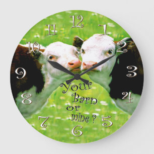 Cow clock große wanduhr