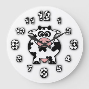 Cow Clock Große Wanduhr