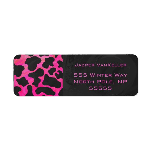 Cow Cow Hot Pink und Black Print (Vorne)