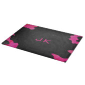 Cow Cow Hot Pink und Black Print Schneidebrett (Ecke)