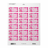 Cow Cow Hot Pink und White Print Adressaufkleber (Vorne)