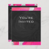 Cow Cow Hot Pink und White Print Einladung (Vorne/Hinten)