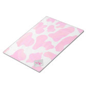 Cow Cow Hot Pink und White Print Notizblock (angewinkelt)