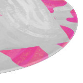 Cow Cow Hot Pink und White Print Schneidebrett (Ecke)