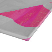 Cow Cow Hot Pink und White Print Schneidebrett (Ecke)